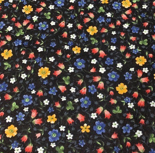 Nifty Floral Tonal Black Cotton Fabric BTY – Quilting Fabric Supplier