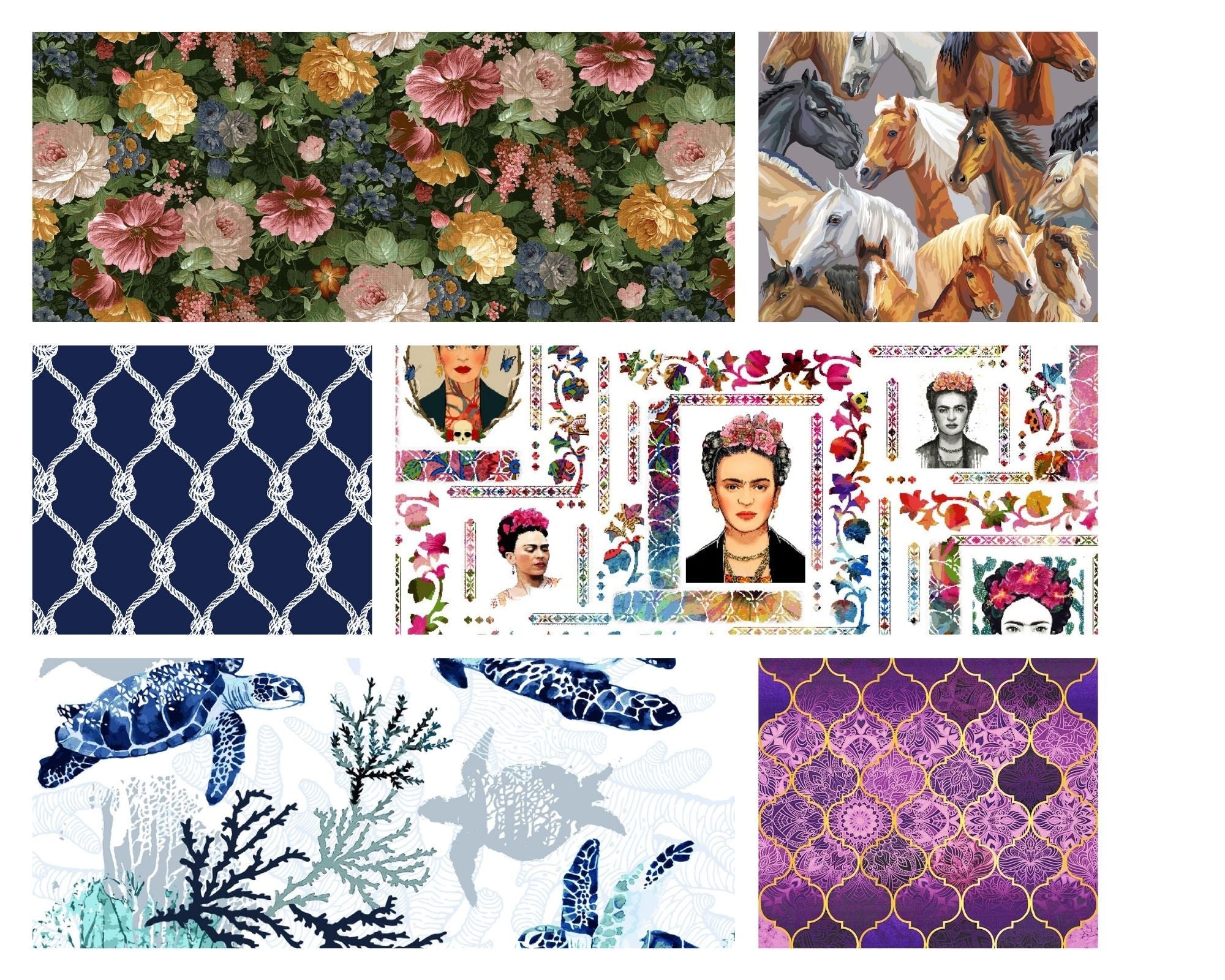 whatever you think can print on digital printed fabric