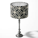 Geometric Lampshade, Black Beige Lamp Shade, Art Deco Retro Lampshade