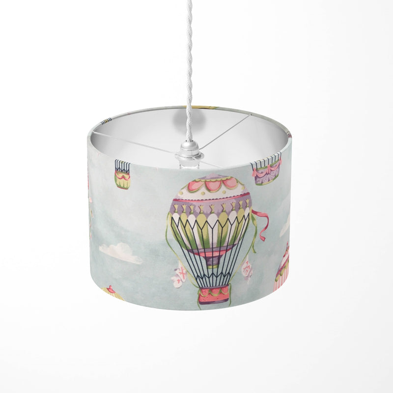 Hot Air Balloon Lampshade, Sky Lampshade, Baby Blue Kids Cloud Lampshade