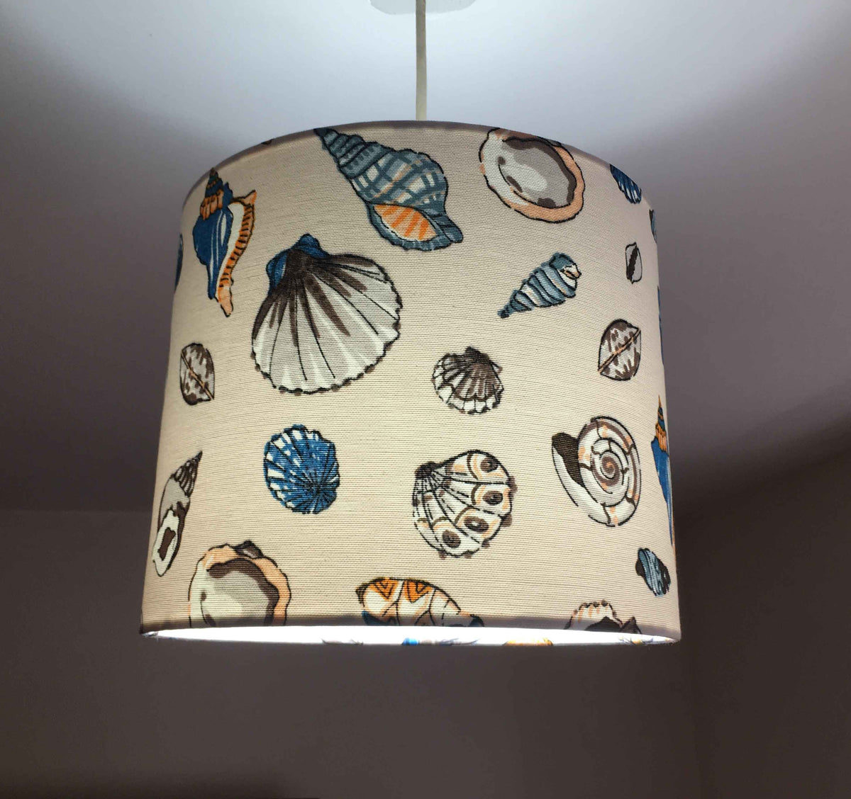 Sea Shell Lampshade, Coastal Lamp Shade, Beach Ocean Nautical Light Shade