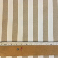 Stripe Canvas Fabric, Beige White Upholstery Cotton Curtain Fabric