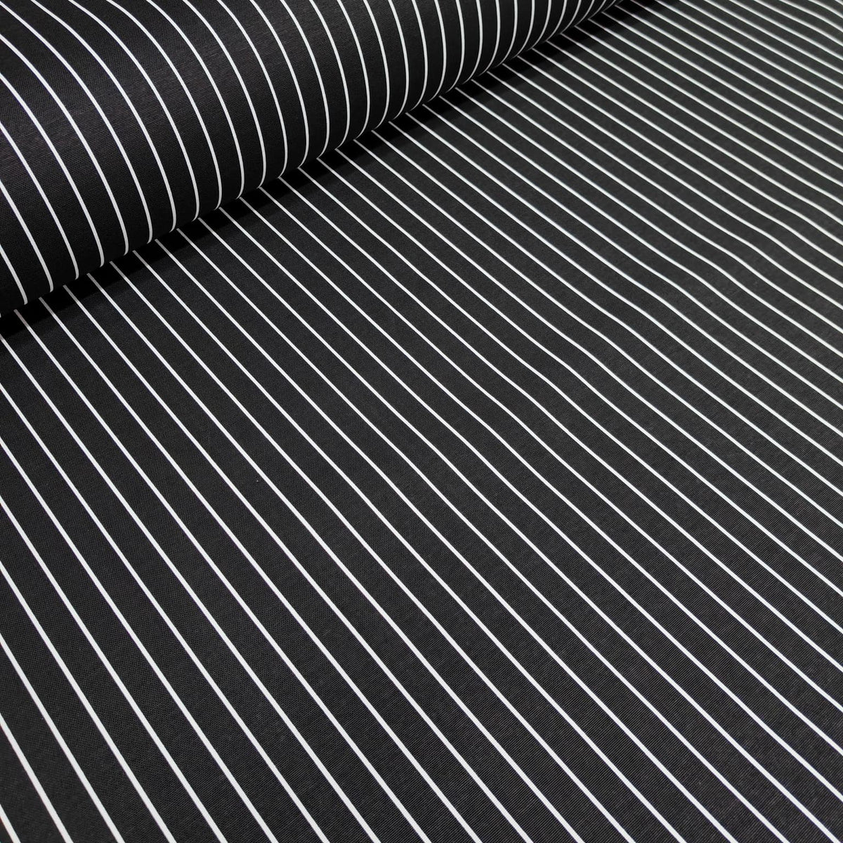 Black stripe cotton curtain fabric
