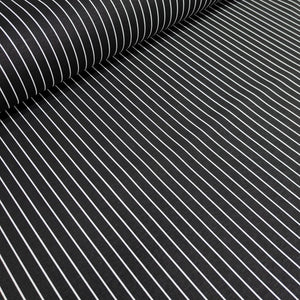 Black stripe cotton curtain fabric