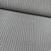 Black and white pinstripe pattern cotton canvas upholstery curtain soft furnishing fabric 