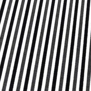 Black charcoal and white striped pattern cotton canvas upholstery curtain soft furnishing fabric.