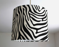 Zebra Print Lamp Shade, Black White Lampshade, Jungle Safari Animal Light Shade