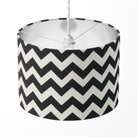 Black and White Lampshade, Chevron Lamp Shade, Zigzag Monochrome Lampshade