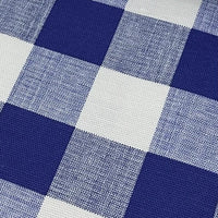 Blue and white checkered classic pattern cotton canvas curtain upholstery fabric 