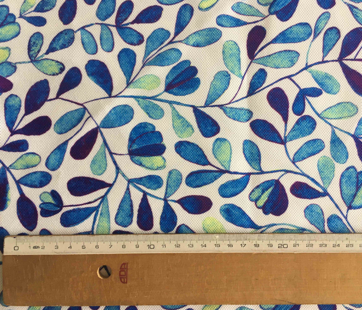 Watercolour Upholstery Fabric, Leaves Print Fabric, Multicoloured Fabric