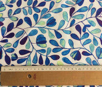 Watercolour Upholstery Fabric, Leaves Print Fabric, Multicoloured Fabric