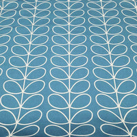 Orla Kiely Linear Stem Duck Egg Blue Scandinavian Cotton Curtain Cushion Fabric