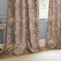 Sanderson Porcelain Garden Chenille Blush Pink Floral Print Curtains