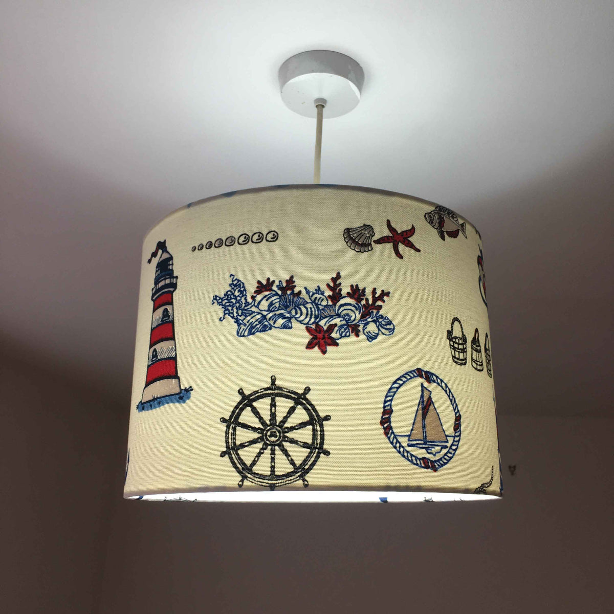 Nautical Lampshade, Boat Lamp Shade, Ocean Marine Lighthouse Lampshade