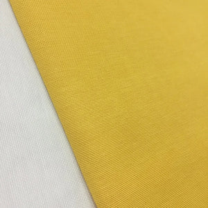 Bright yellow cotton canvas fabric with a plain texture, suitable for upholstery, curtains, cushions, bags, crafts, and light outdoor furnishing projects.