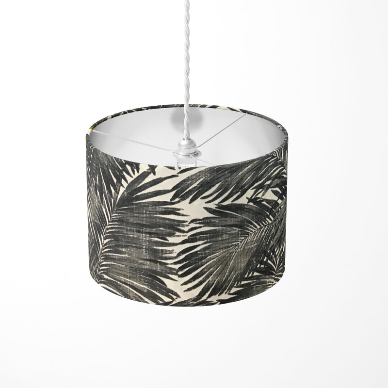 Tropical Black White Lampshade, Jungle Leaf Lamp Shade, Ceiling Table Shade