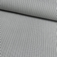 Charcoal dark grey and white pinstripe fabric for upholstery curtain soft furnishing and home decor.