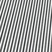 Dark grey charcoal and white thin stripe cotton canvas fabric for upholstery curtain soft furnishing and home decor.