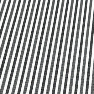 Dark grey charcoal and white thin stripe cotton canvas fabric for upholstery curtain soft furnishing and home decor.