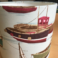 Sail Boat Lamp Shade, Nautical Lampshade, Marine Coastal Ocean Lampshade