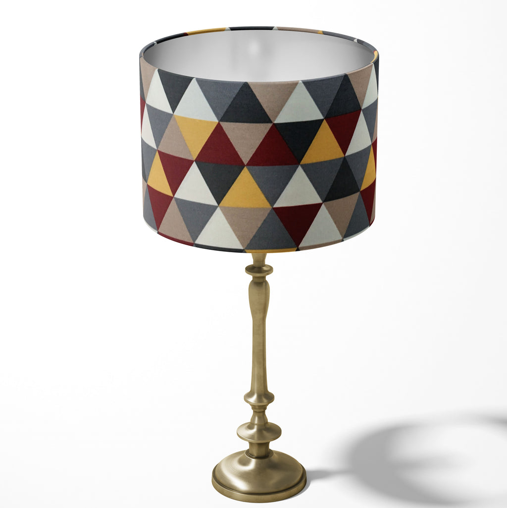 Geometric Triangle Lamp shade, Contemporary Handmade Drum Lampshade