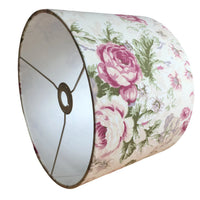 Rose Lampshade, Pink Floral Lamp Shade, Cream Country Cottage Light Shade