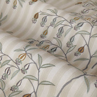 Sanderson Chinese Lanterns Embroidered Pencil Pleat Cream Curtains Linen