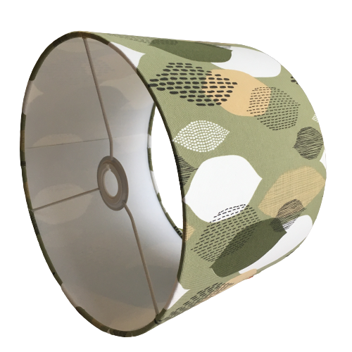 Abstract Lampshade, Green Leaf Lamp Shade, Handmade Drum Light Shade