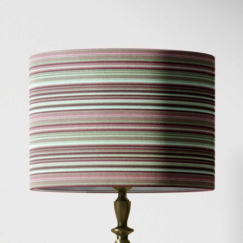 Stripe Lampshade, Blush Pink Lampshade, Dusty Rose Modern Lampshade