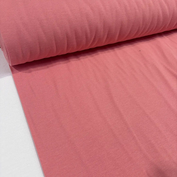 Dusty rose cotton canvas upholstery fabric with a durable woven finish, ideal for curtains, cushions, bags and home décor projects.