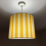 Yellow White Lamp Shade, Stripe Farmhouse Country Table Ceiling Lampshade