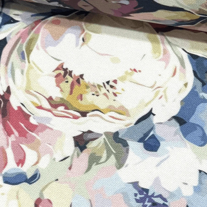 Close-up of a fabric with a yellow flower design.