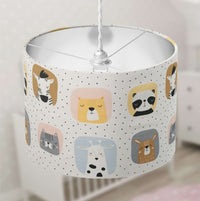 Wild animal print ceiling pendant lampshade.