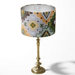 Ethnic Lampshade, Tribal Aztec Lamp Shade, Green Patterned Kilim Lampshade