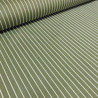 Green fabric with white stripes upholstery fabric