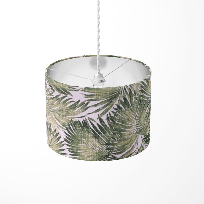 Palm Leaf Lampshade, Green Tropical Lamp Shade, Exotic Hawaiian Lampshade