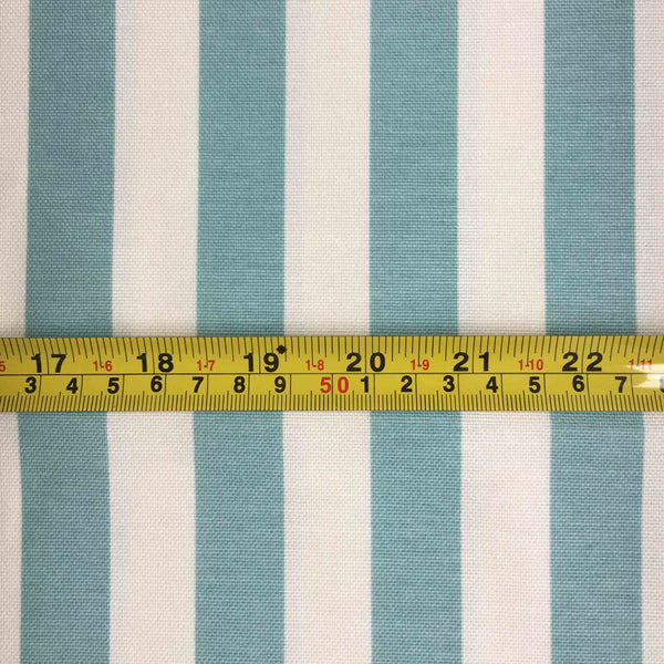 Green White Stripe Fabric, Mint Upholstery Farmhouse Curtain Bag Fabric