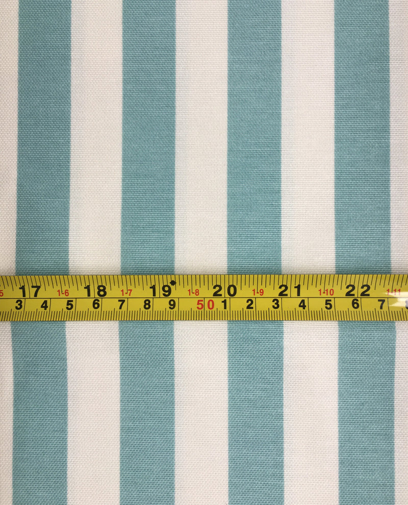 Green White Stripe Fabric, Mint Upholstery Farmhouse Curtain Bag Fabric
