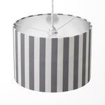 Grey Stripe Lampshade, Modern Handmade Table Ceiling Drum Lampshade