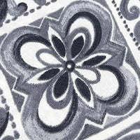 Grey and white italian majolica fabric for upholstery curtain tablecloth or kitchen decorations.
