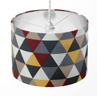 Geometric Triangle Lamp shade, Contemporary Handmade Drum Lampshade