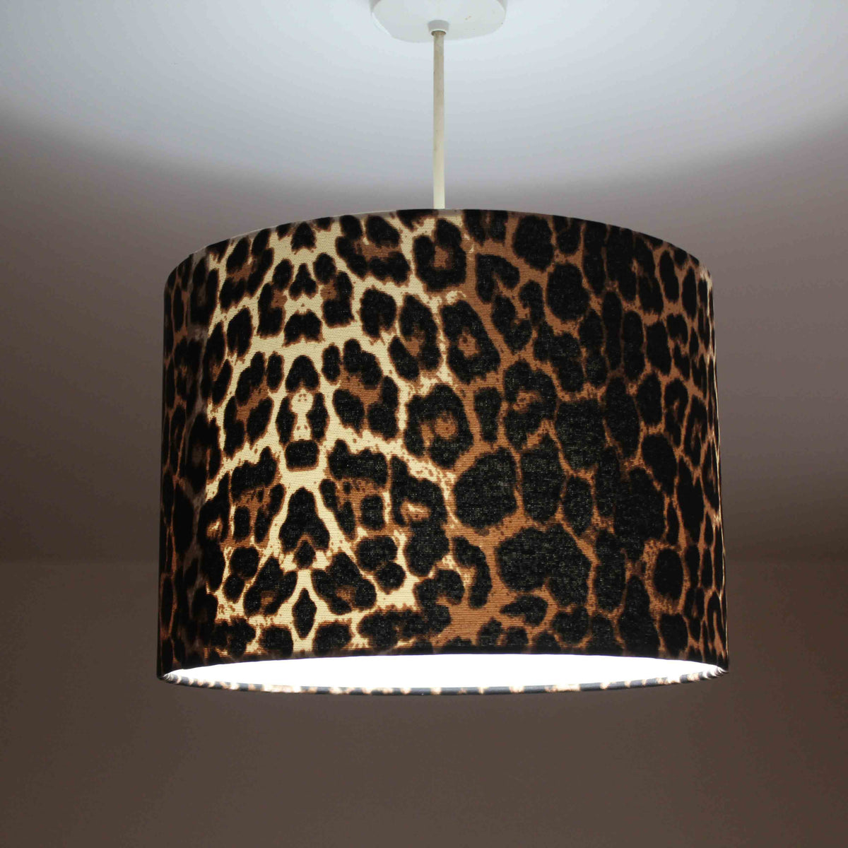 Leopard Lampshade, Animal Print Lamp Shade, Cheetah Handmade Drum Shade