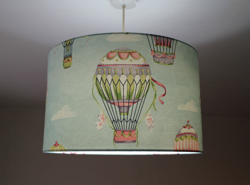 Hot Air Balloon Lampshade, Sky Lampshade, Baby Blue Kids Cloud Lampshade