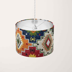 Aztec Lampshade, Kilim Lampshade, Multi Coloured Tribal Ethnic Lampshade