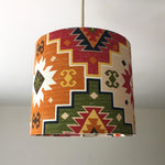 Aztec Lampshade, Kilim Lampshade, Multi Coloured Tribal Ethnic Lampshade