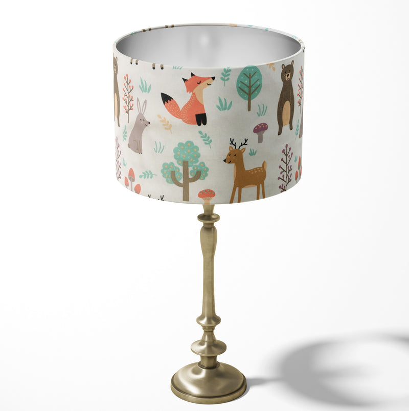 Woodland Animal Lampshade, Lamp Shade for Nursery Children's Baby Room