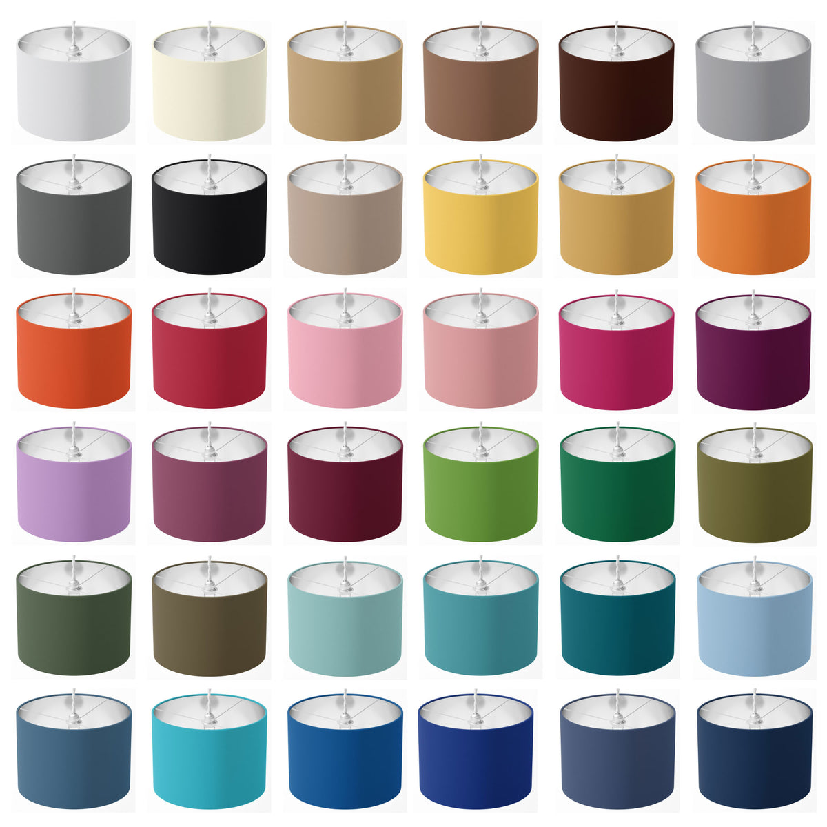 Drum Lampshade, Orange Red Pink Purple Green Table Ceiling Plain Lampshade