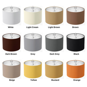 Plain Drum Lampshade, Cotton Handmade Table Floor Ceiling Pendant Lampshade