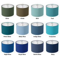 Drum Lampshade, Orange Red Pink Purple Green Table Ceiling Plain Lampshade