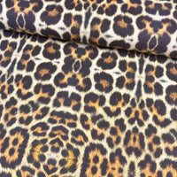 Leopard animal print cotton canvas upholstery curtain fabric.